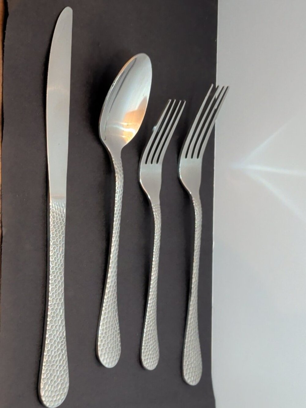 Farberware Stainless Flatware PEBBLE BEACH Set 4pc Dinner Salad Soup Knife